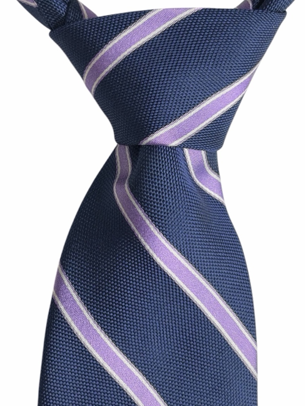 Brooks Brothers 346 Men’s Pure Silk Blue And Purple Stripe Necktie